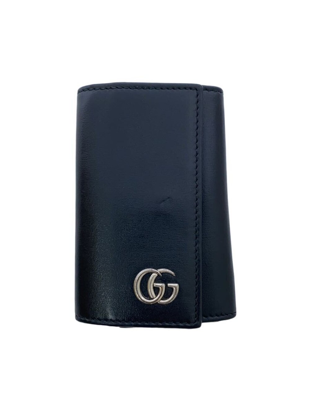 Gucci Key Case Wallet Leather Black